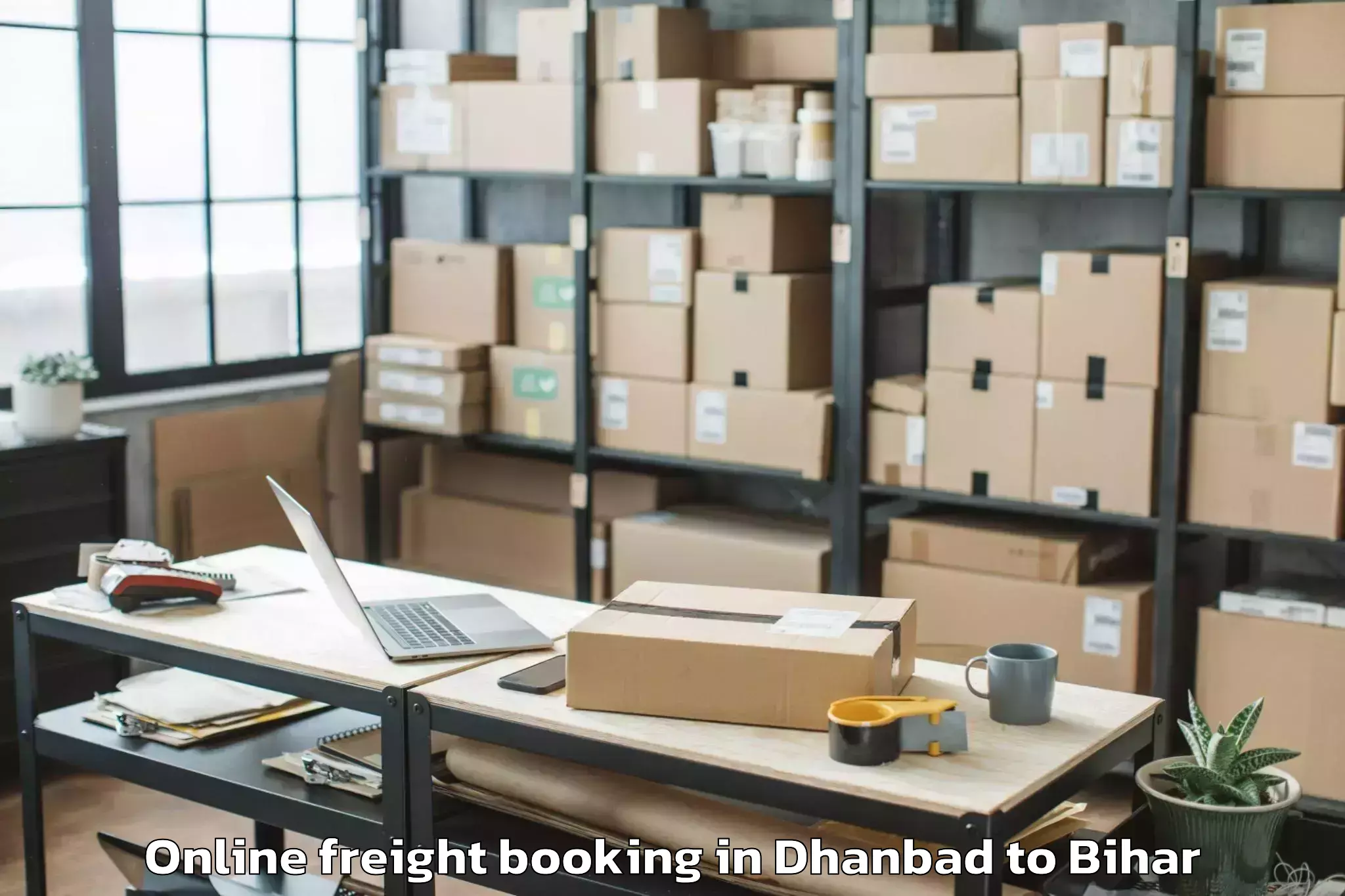 Expert Dhanbad to Meskaur Online Freight Booking